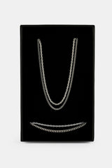 Rope & Micro Cuban Chain & Bracelet - 3mm