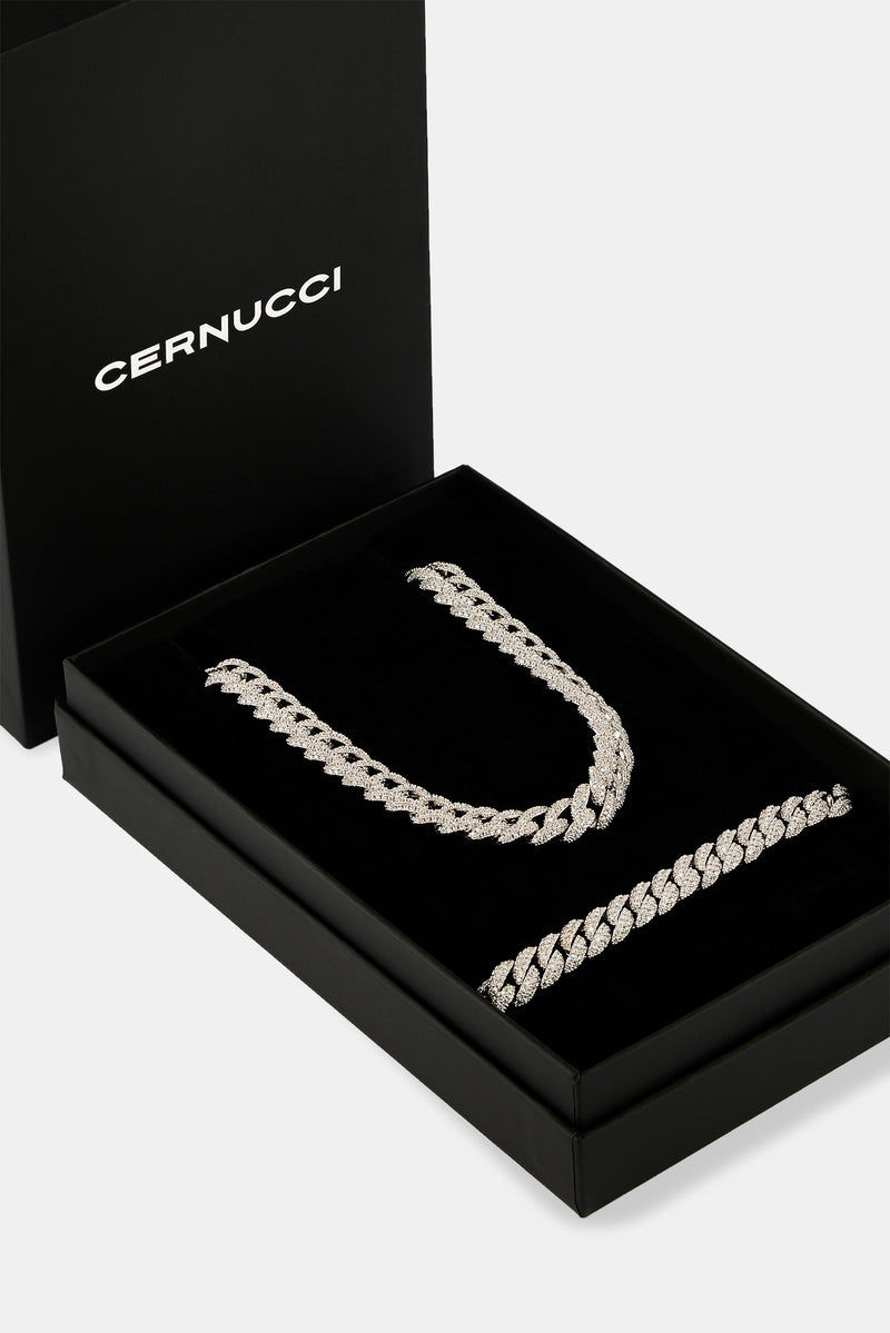 Iced Out Cuban Chain & Bracelet - 8mm