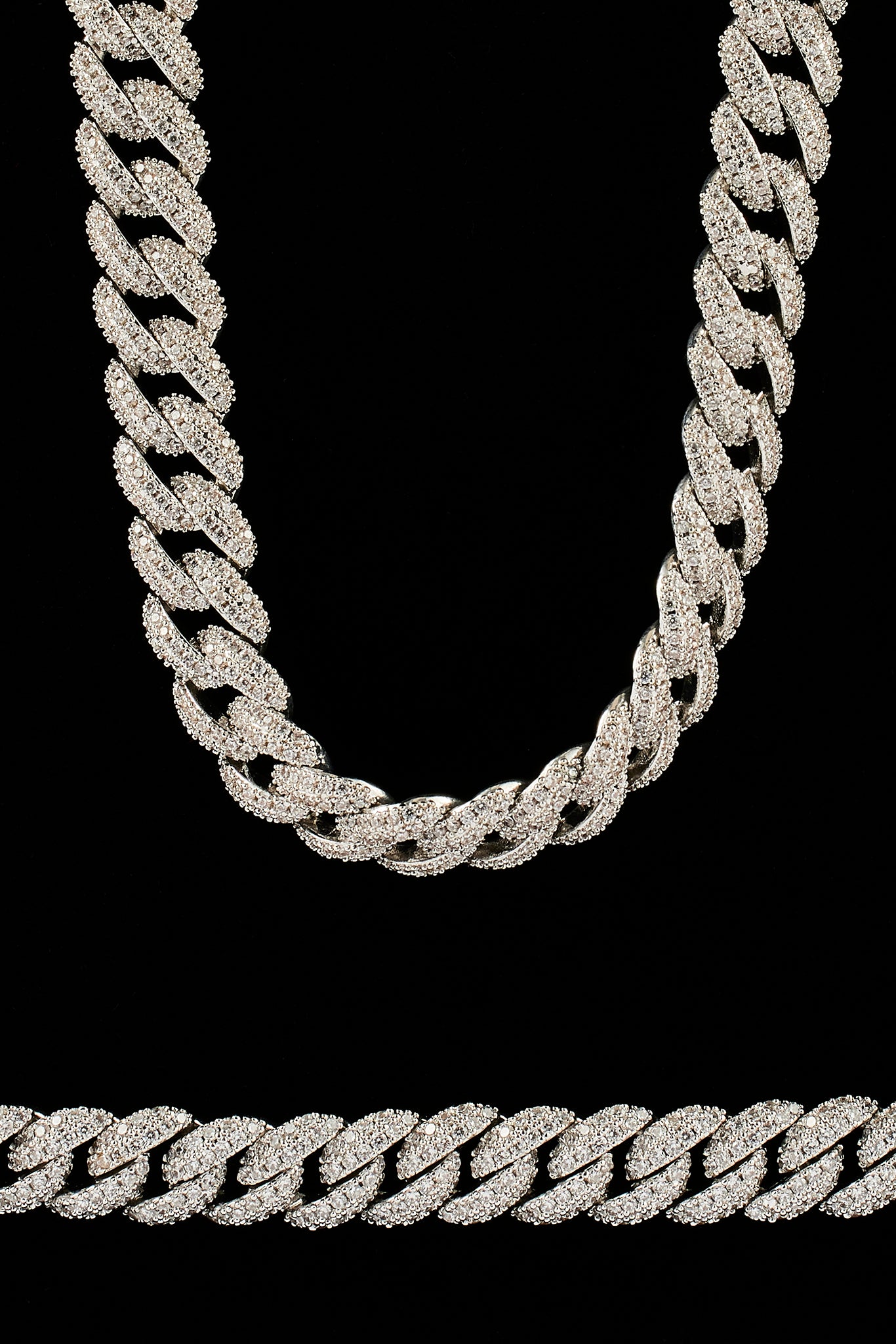 Iced Out Cuban Chain & Bracelet - 8mm