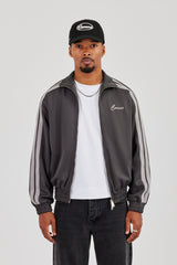 Trainingsjacke mit Taping - Anthrazit