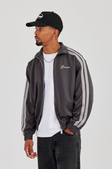 Trainingsjacke mit Taping - Anthrazit