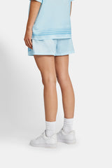 Satin-Shorts mit C-Logo-Bordüre - Blau