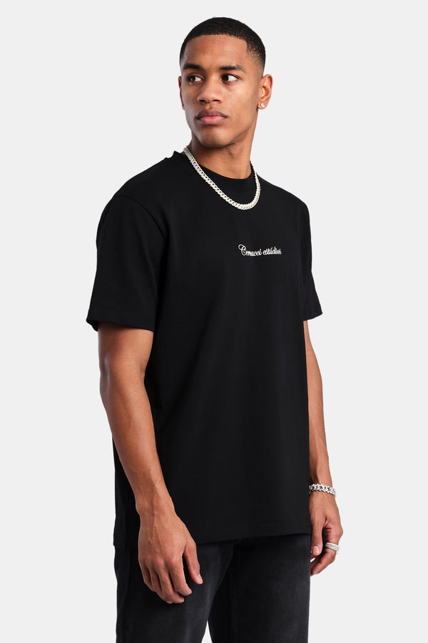 Cernucci Studios Embroidered T-Shirt - Black