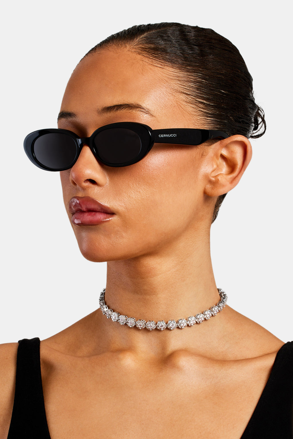 Oval Sunglasses In Acetate