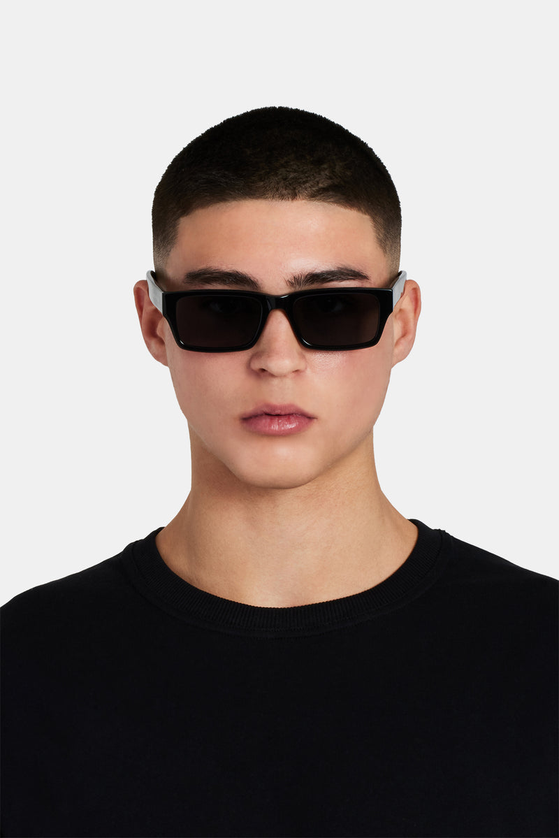 Rectangle Acetate Sunglasses - Black