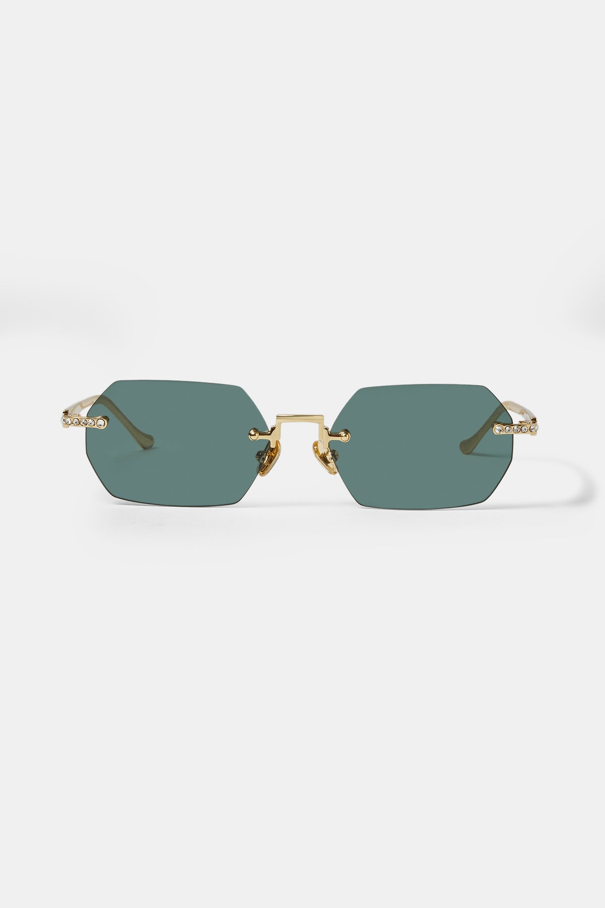 Hexagon Tinted Sunglasses - Green | Mens Accessories | Shop 