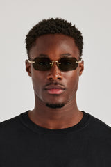 Hexagon Getönte Sonnenbrille - Grün