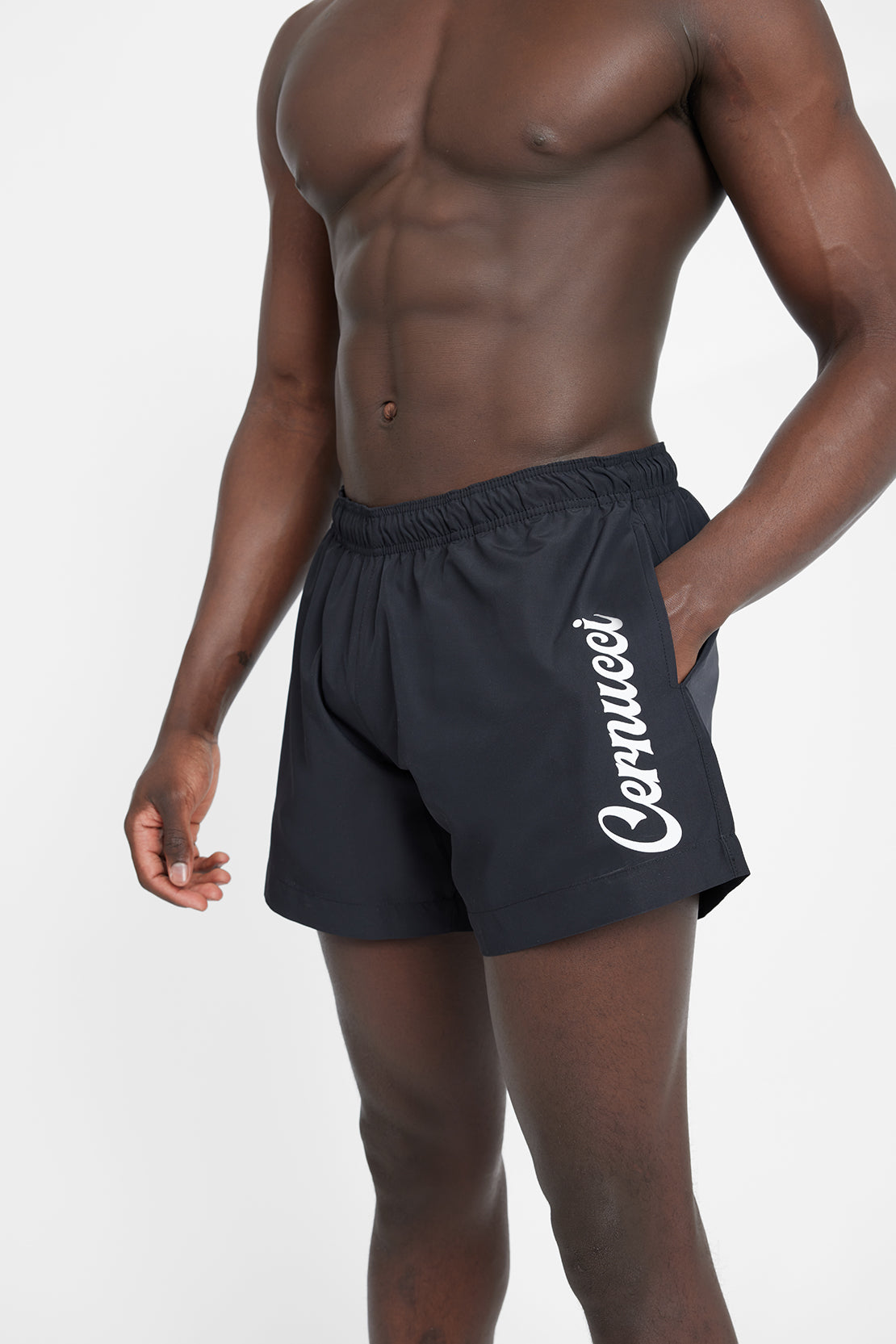 Cernucci Logo Badeshorts - Schwarz