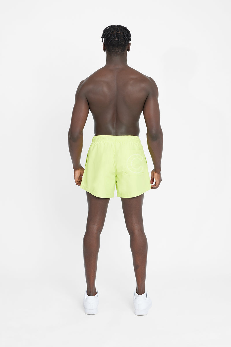 Cernucci Logo Swim Shorts - Lime