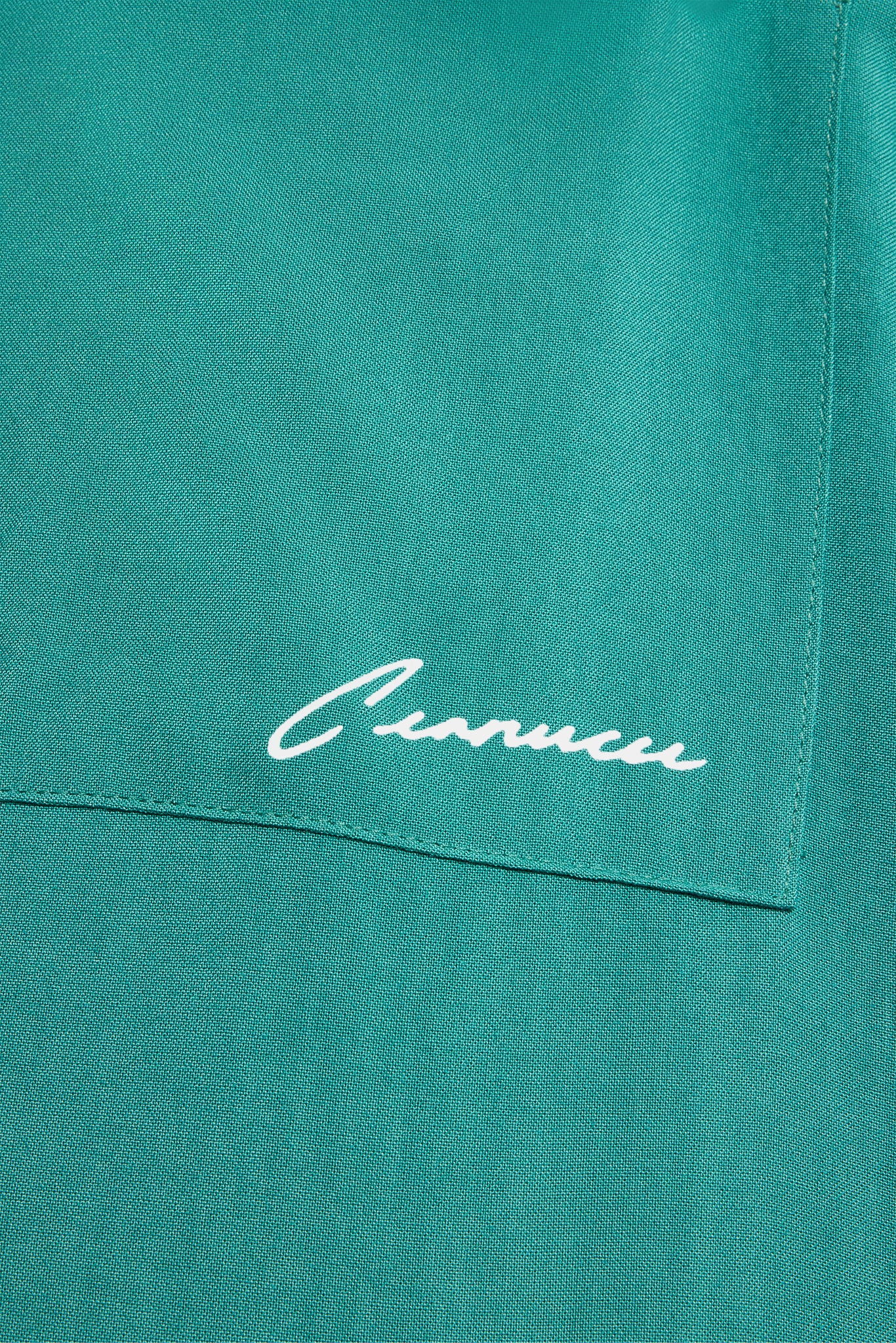 Bowlinghemd mit Text-Print - Grün