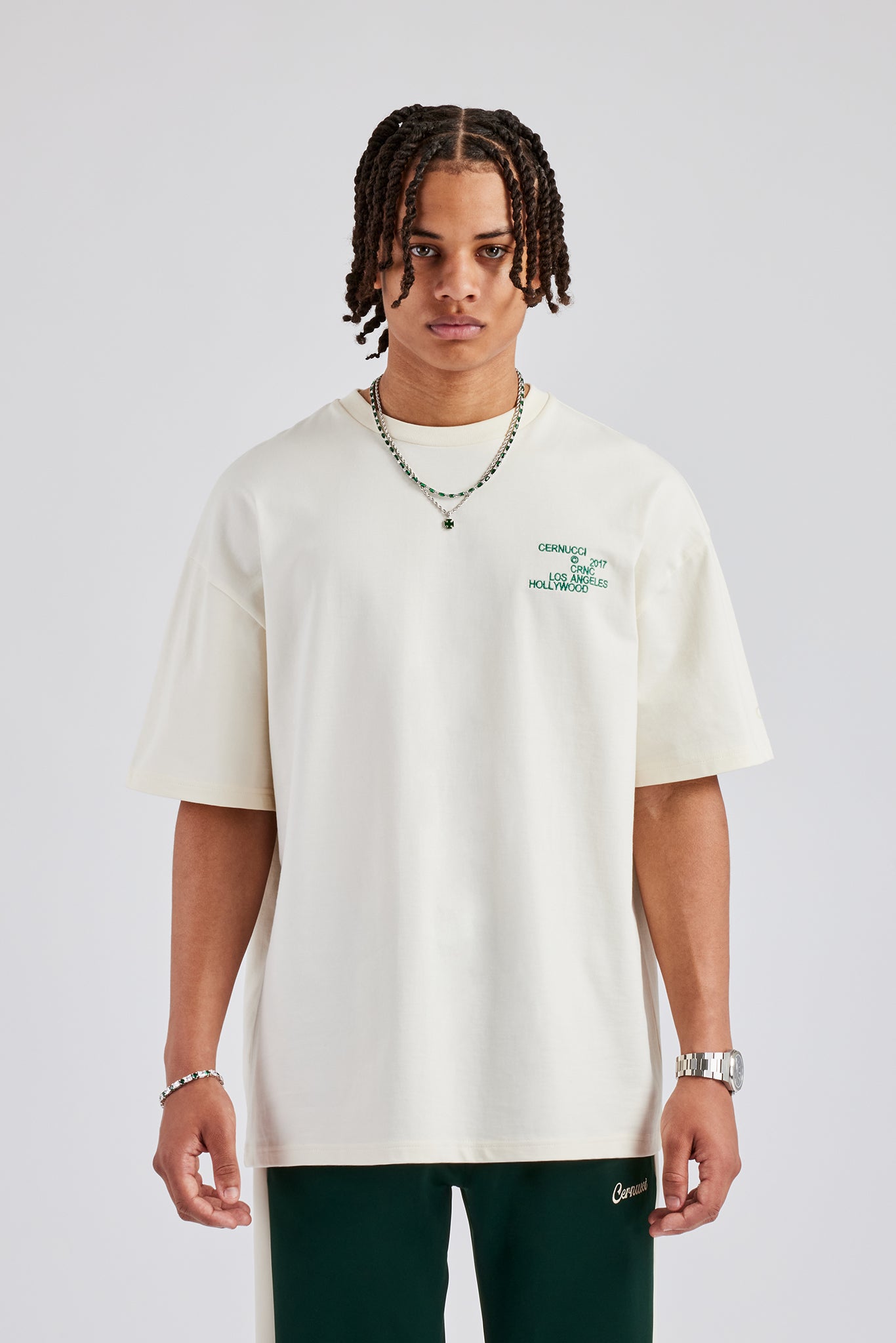 Motel Back Graphic Oversized T-Shirt - Off White | Mens Tees