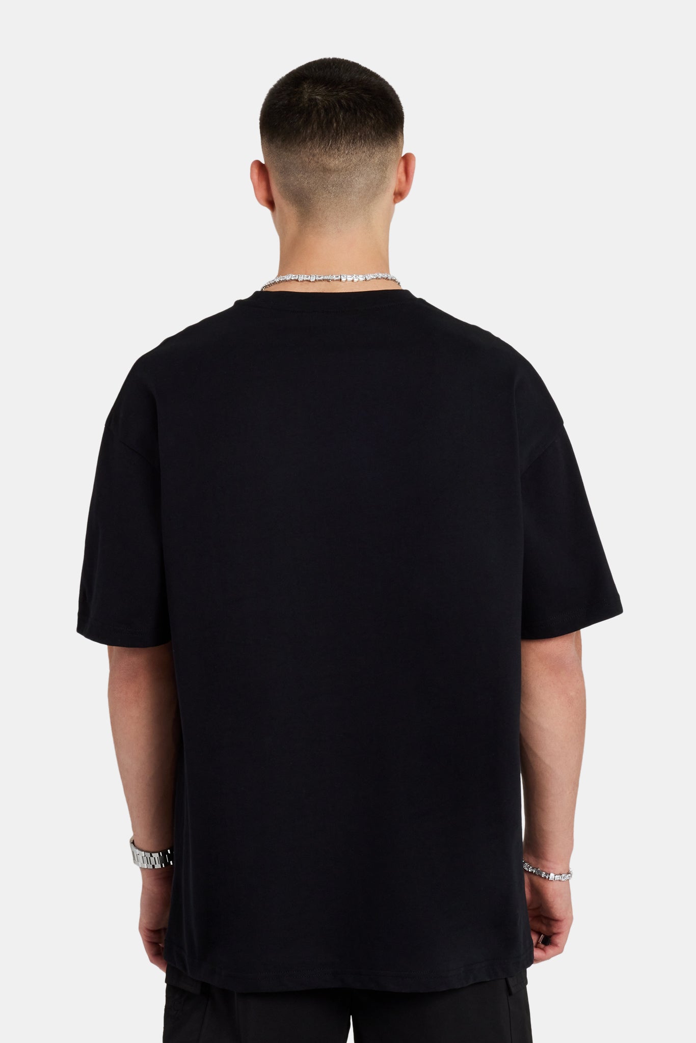 Oversize-T-Shirt mit Palm Sunset-Grafik - Schwarz