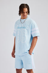 86 Varsity Skater T-Shirt &amp; Shorts Set - Hellblau