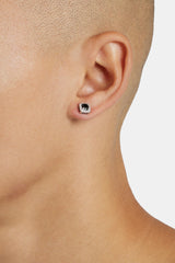 7 mm schwarze, vereiste Cluster-Ohrstecker