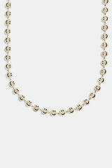Iced CZ Happy Face Chain - White Gold