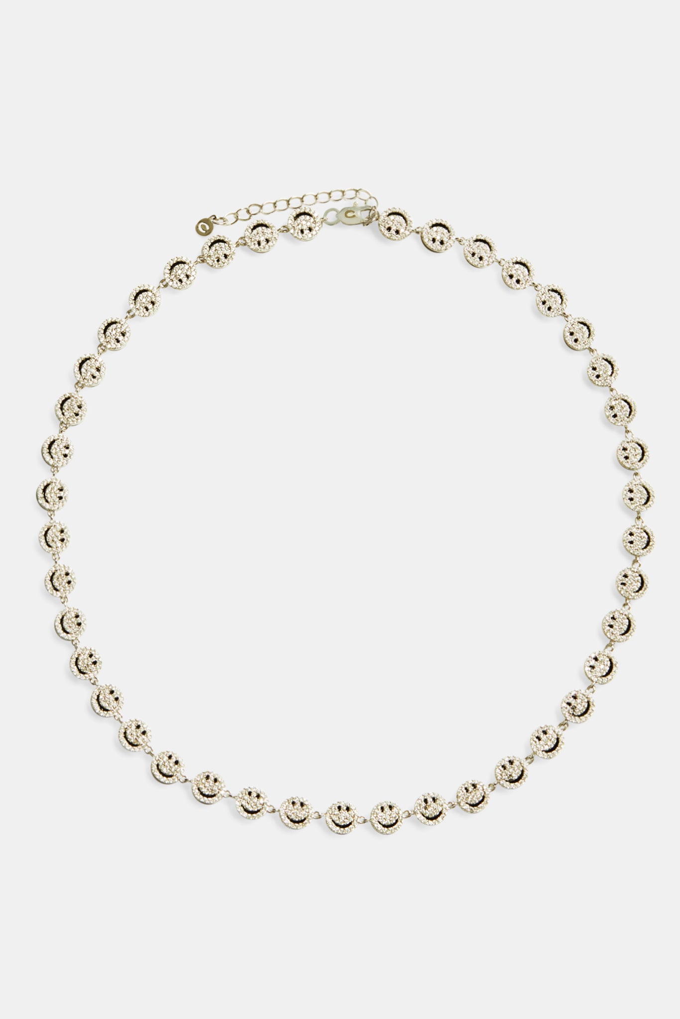 Iced CZ Happy Face Kette 
