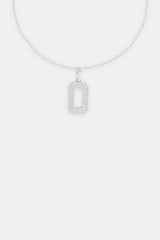 Iced 0 Number Pendant - White Gold