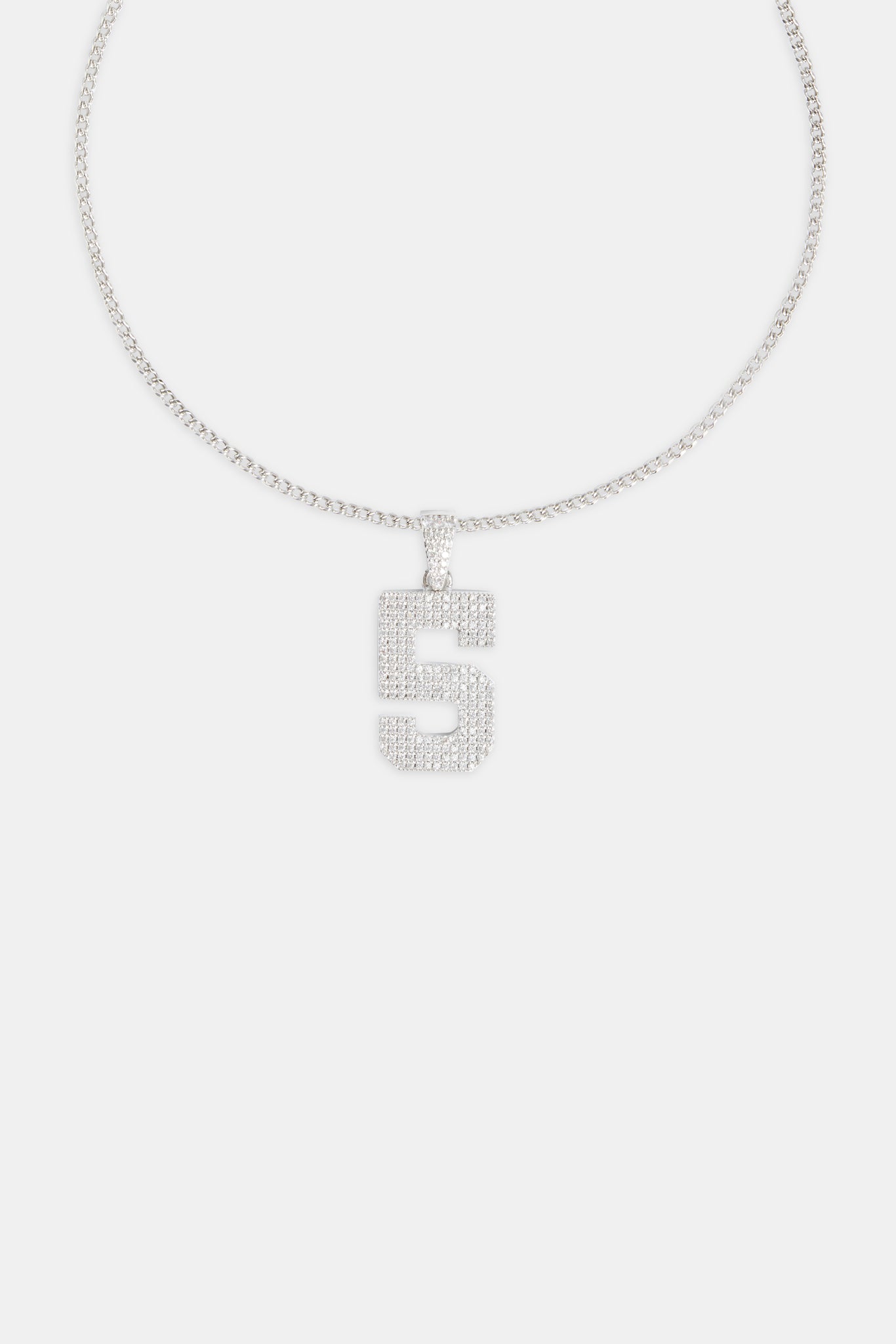 Iced 5 Number Pendant