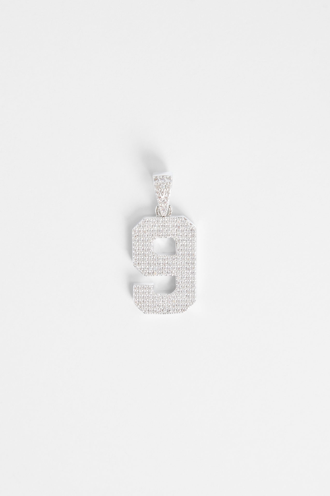 Iced 9 Number Pendant