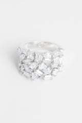 Iced Cluster Ring - White Gold