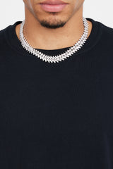 Iced Micro Pave Spike Kette