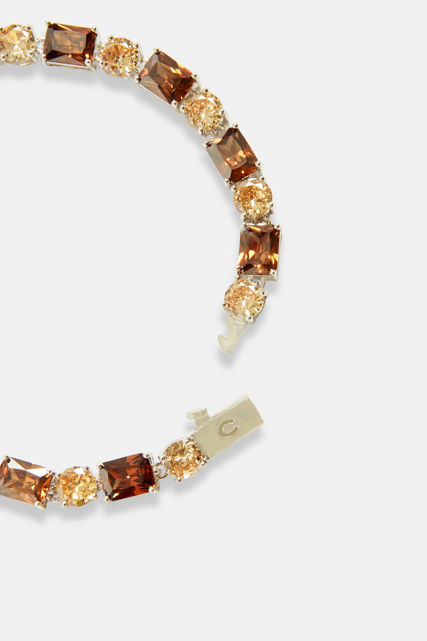 Iced CZ Chocolate Multi Shape Tennis Bracelet - 6mm