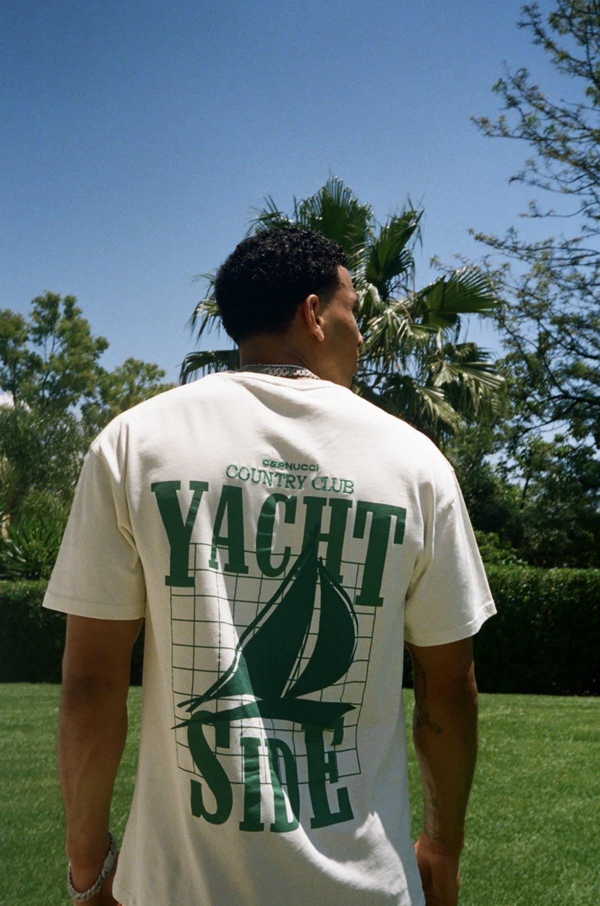 Oversized Yacht Graphic T-Shirt - Ecru – Cernucci