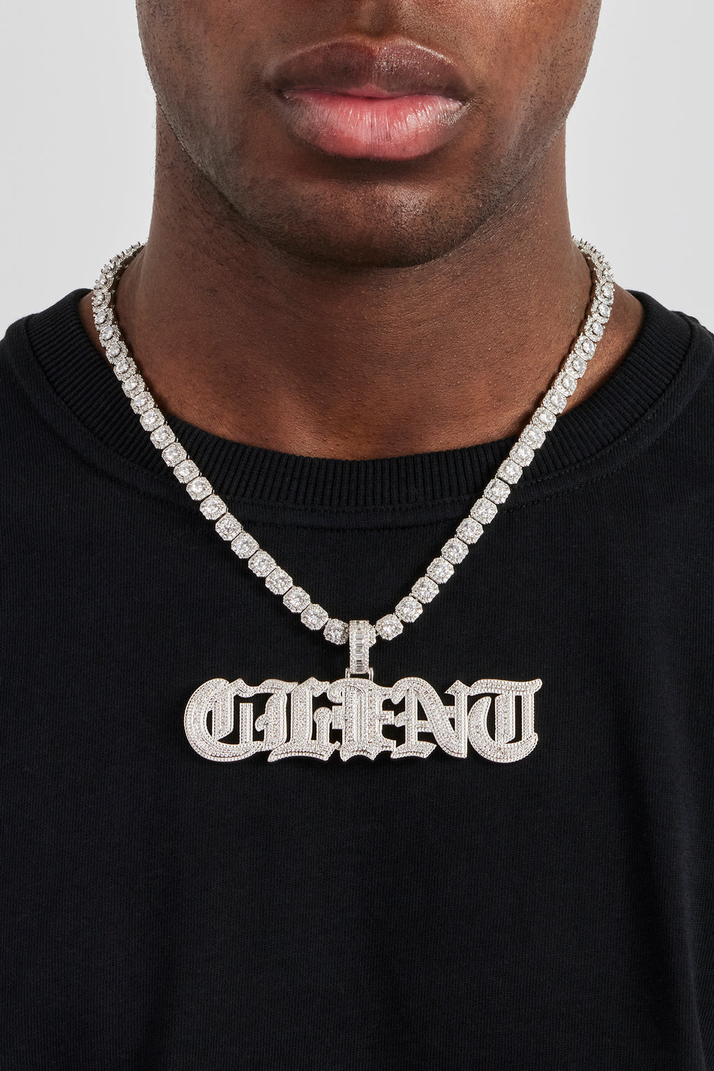 Iced Gothic Font Letter Pendant - 25mm | Mens Pendants | Shop Custom ...