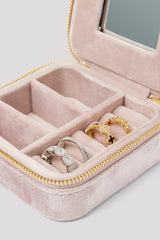 Cernucci Mirror Jewellery Travel Case - Pink