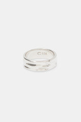 Polished Groove Band Ring - White