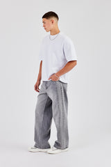 Panelled Baggy Jean - Washed Grey