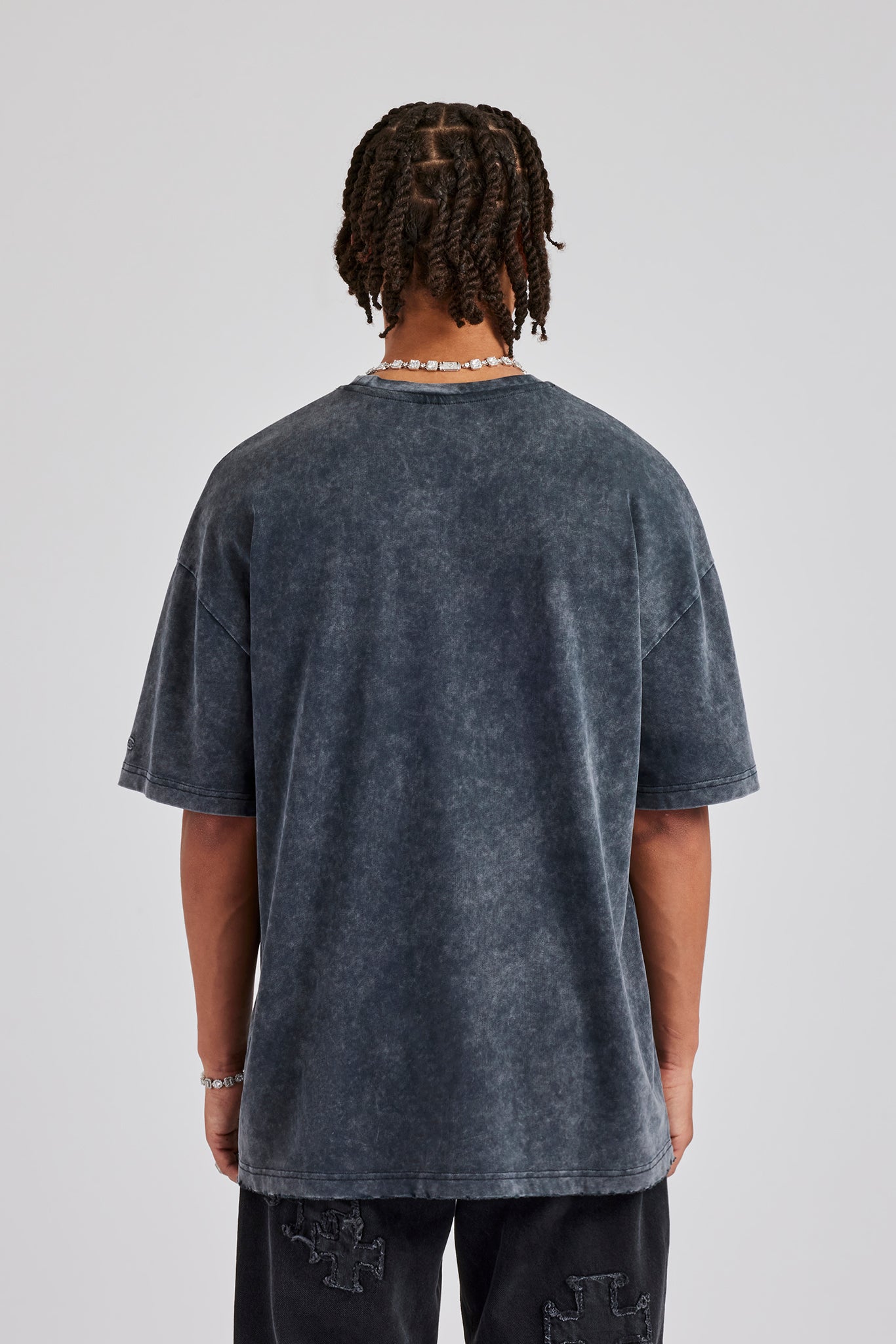 Acid Wash Cernucci Chrome Oversized T-Shirt | Mens Tees & Vests