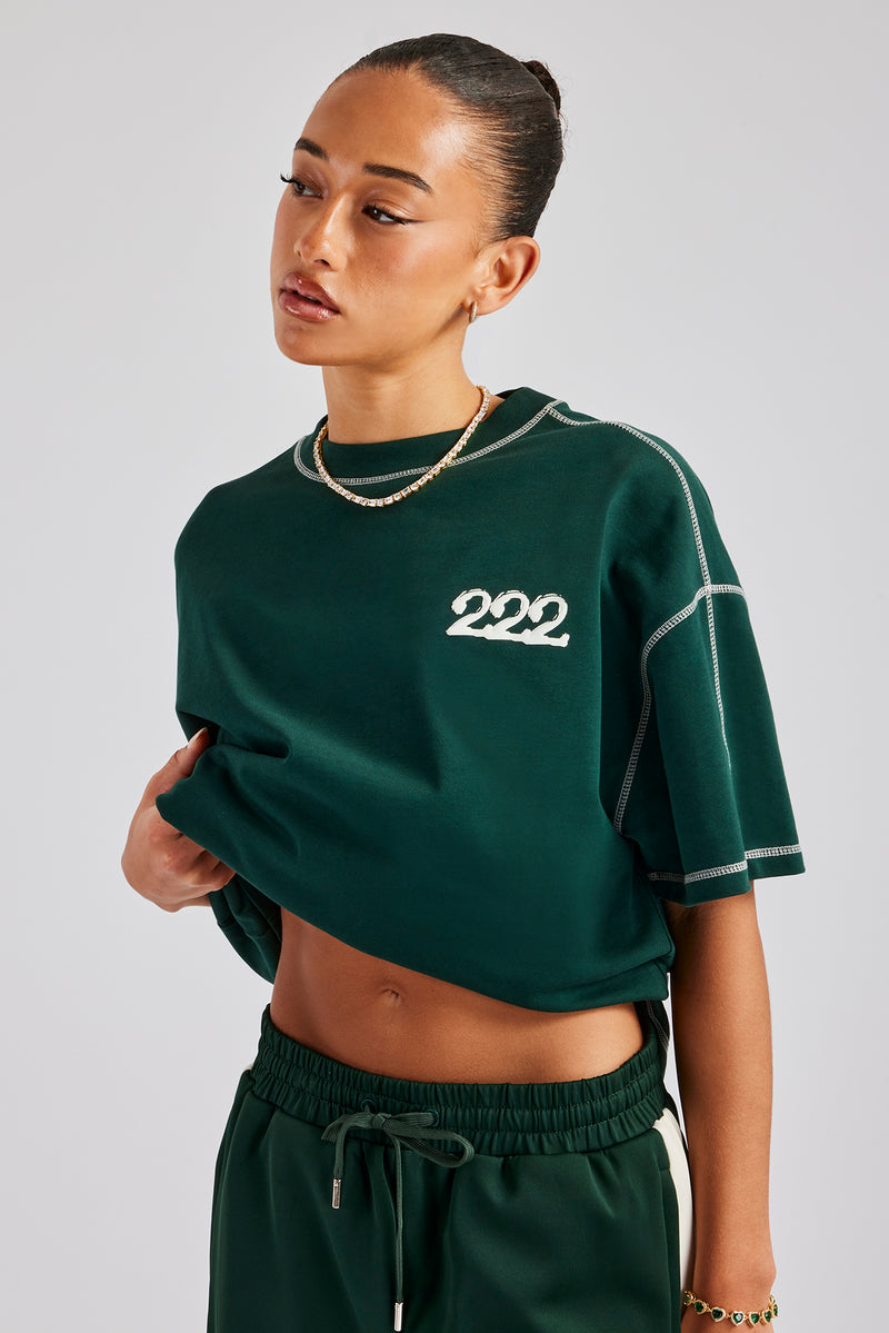 222 Cherub Oversize-T-Shirt - Waldgrün