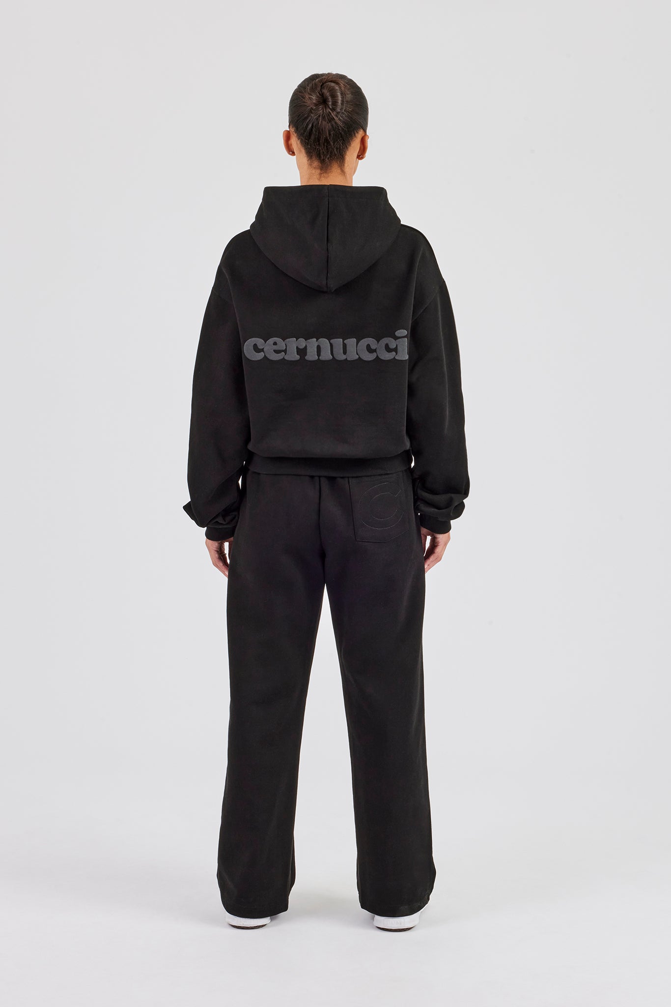 Cernucci Bubble Boxy Hoodie - Black