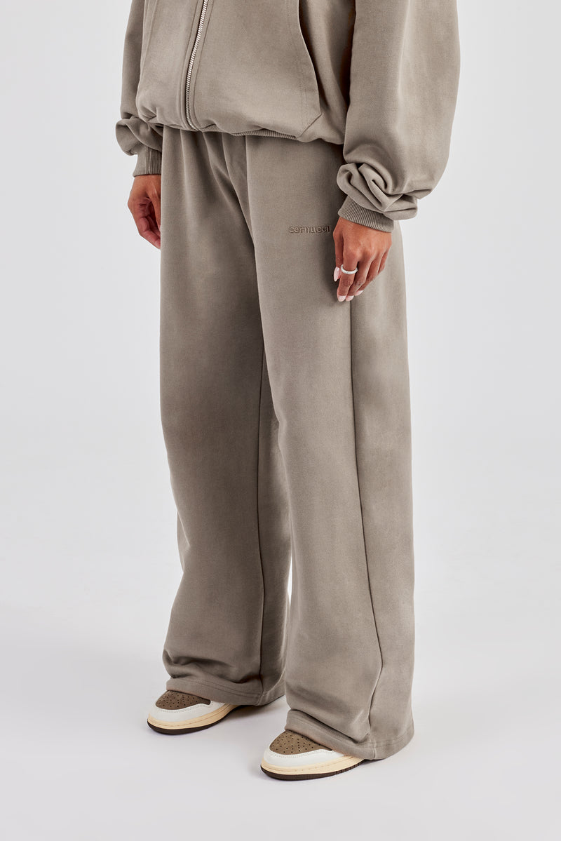 Cernucci Jogginghose mit weitem Bein – Taupe