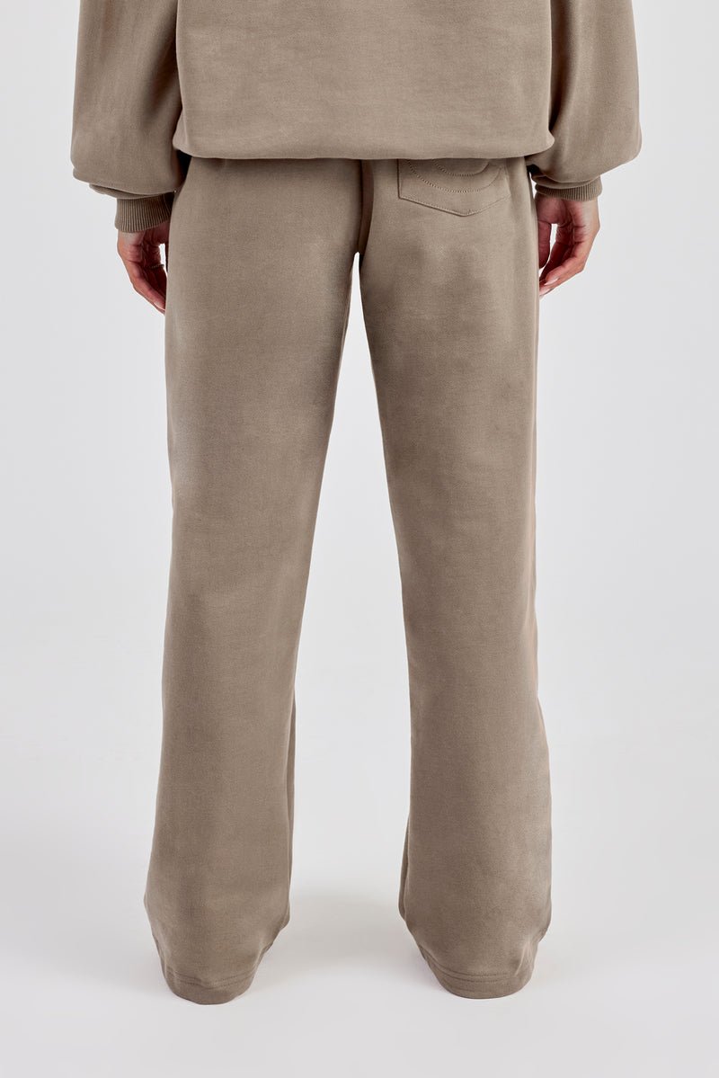 Cernucci Jogginghose mit weitem Bein – Taupe