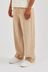 Baggy Fit Washed Stone Jeans