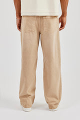 Baggy Fit Washed Stone Jeans