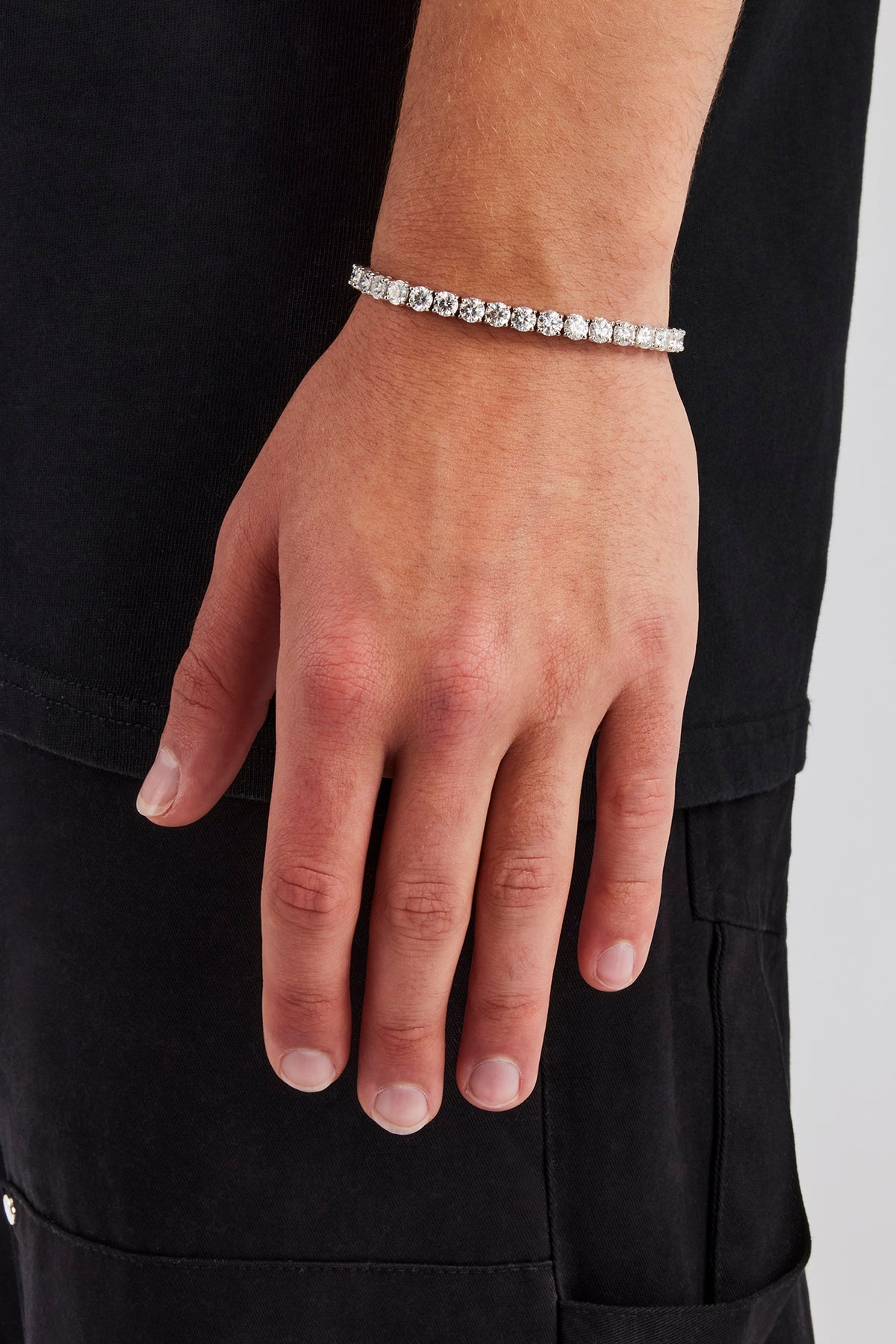 Tennis Chain Bracelet Vvs Diamond Tennis Bracelet Moissanite 5mm - Main Image