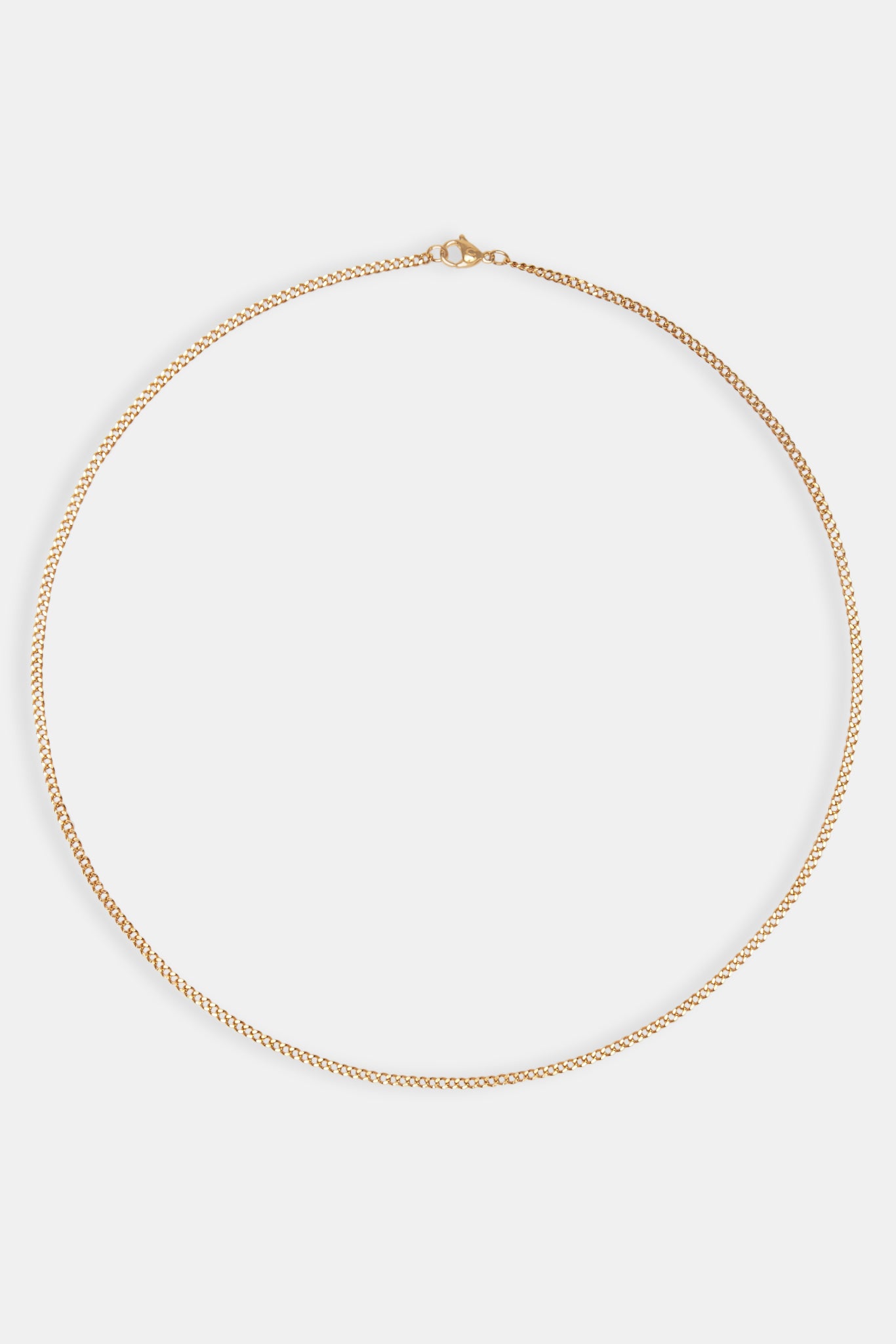 2,5 mm Mikro-Kette im kubanischen Stil für Damen – Gold