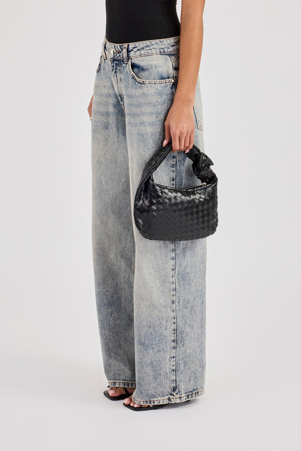 Cernucci Studios Rhinestone Baggy Jean - Antique Wash