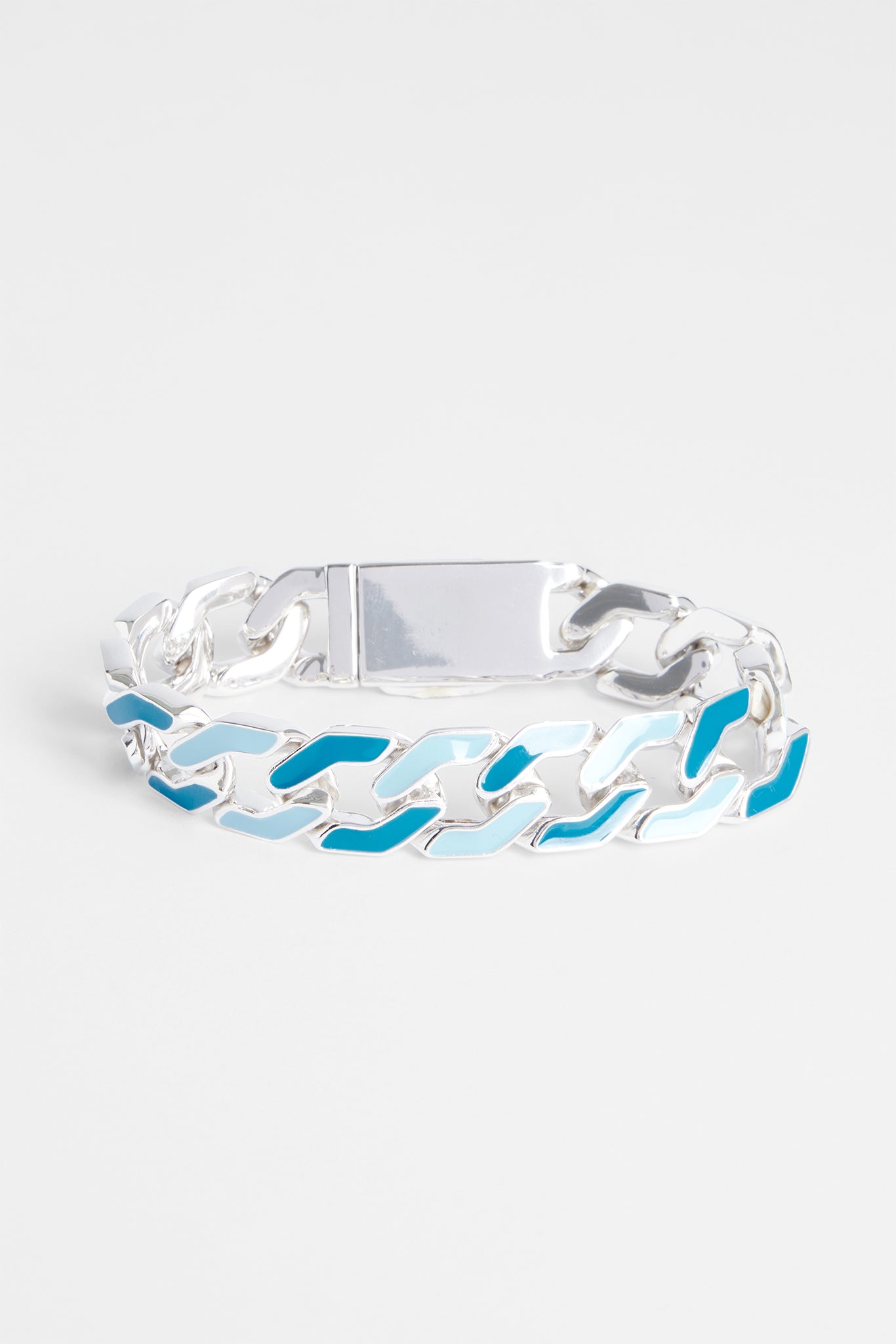 Kubanisches Armband aus gemischtem Emaille und poliertem Emaille – 12 mm