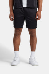 Schwere Satin-Shorts - Schwarz