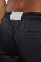 Schwere Satin-Shorts - Schwarz
