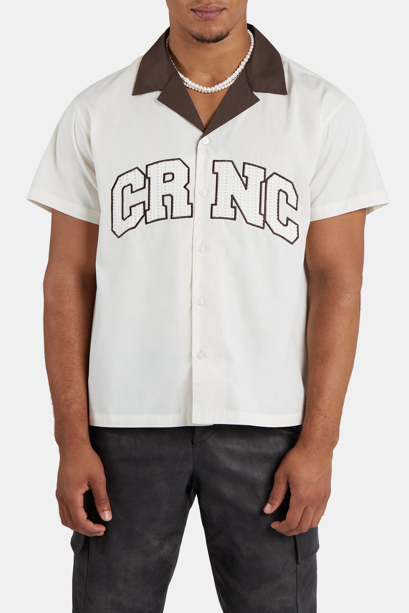 CRNC Boxy Bowling Shirt - Ecru – Cernucci