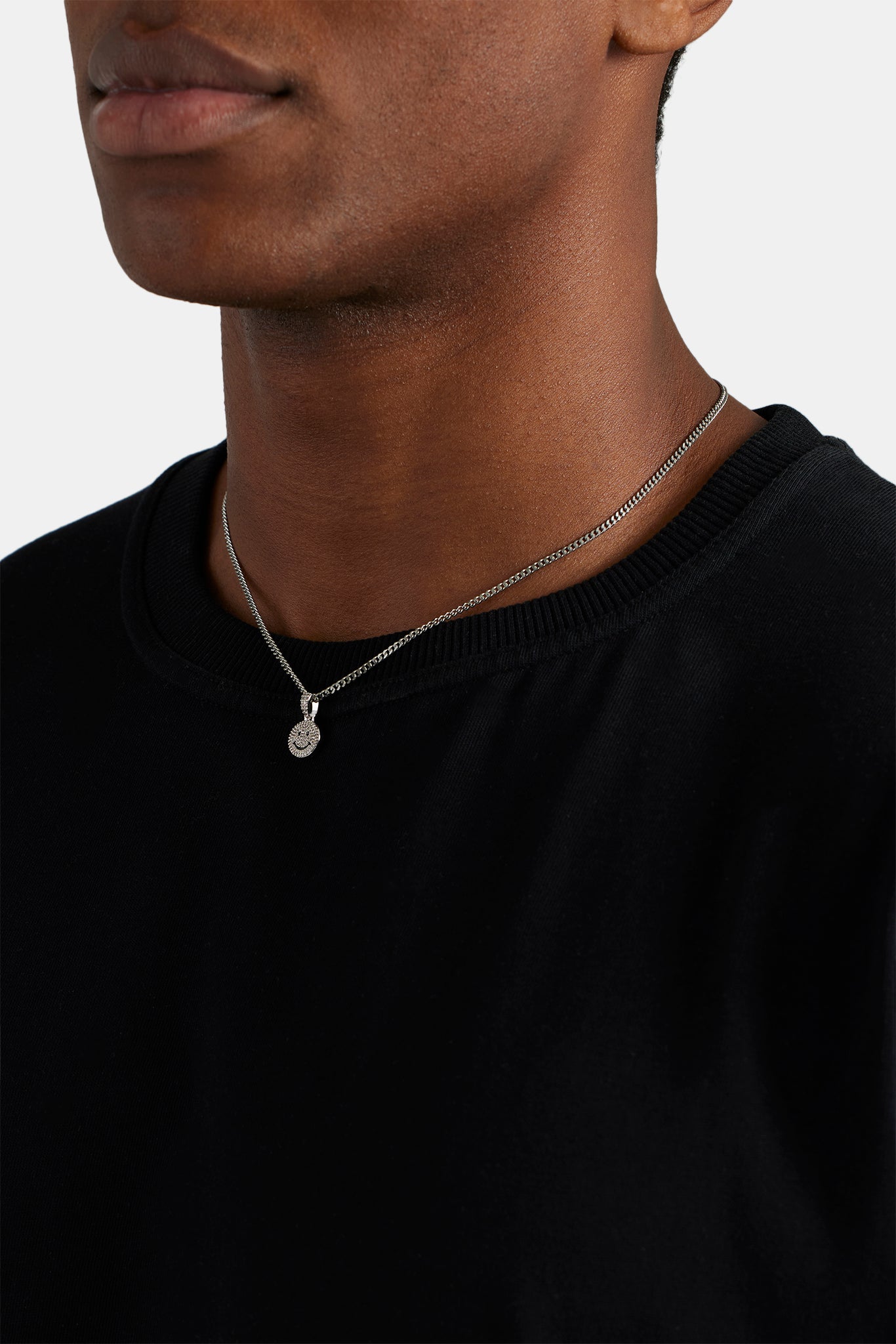 Anhänger mit Micro Iced CZ Happy Face 