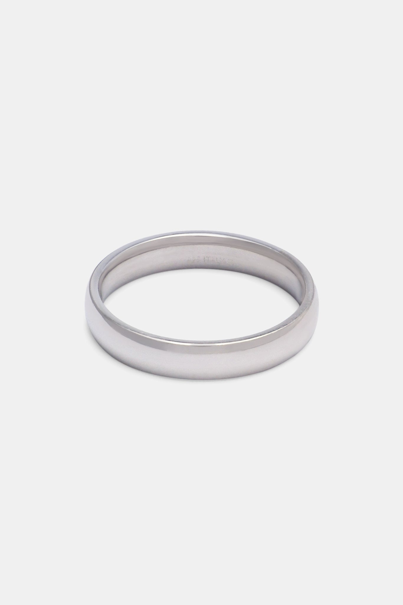 925 Sterling Silber 4mm Polierter Ring 