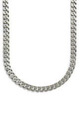 925 Sterling Silver Oxidised Flat Chunky Cuban Chain