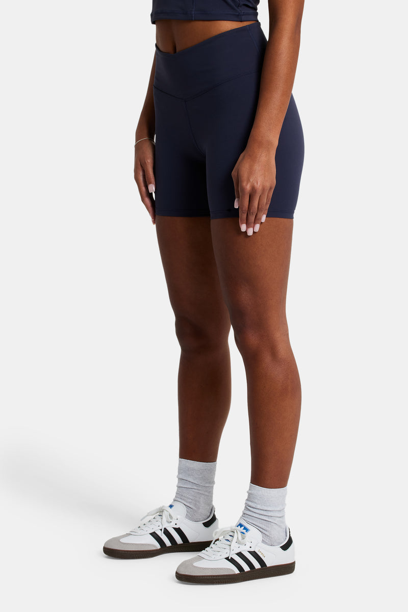 Ruched Cycling Short - Navy