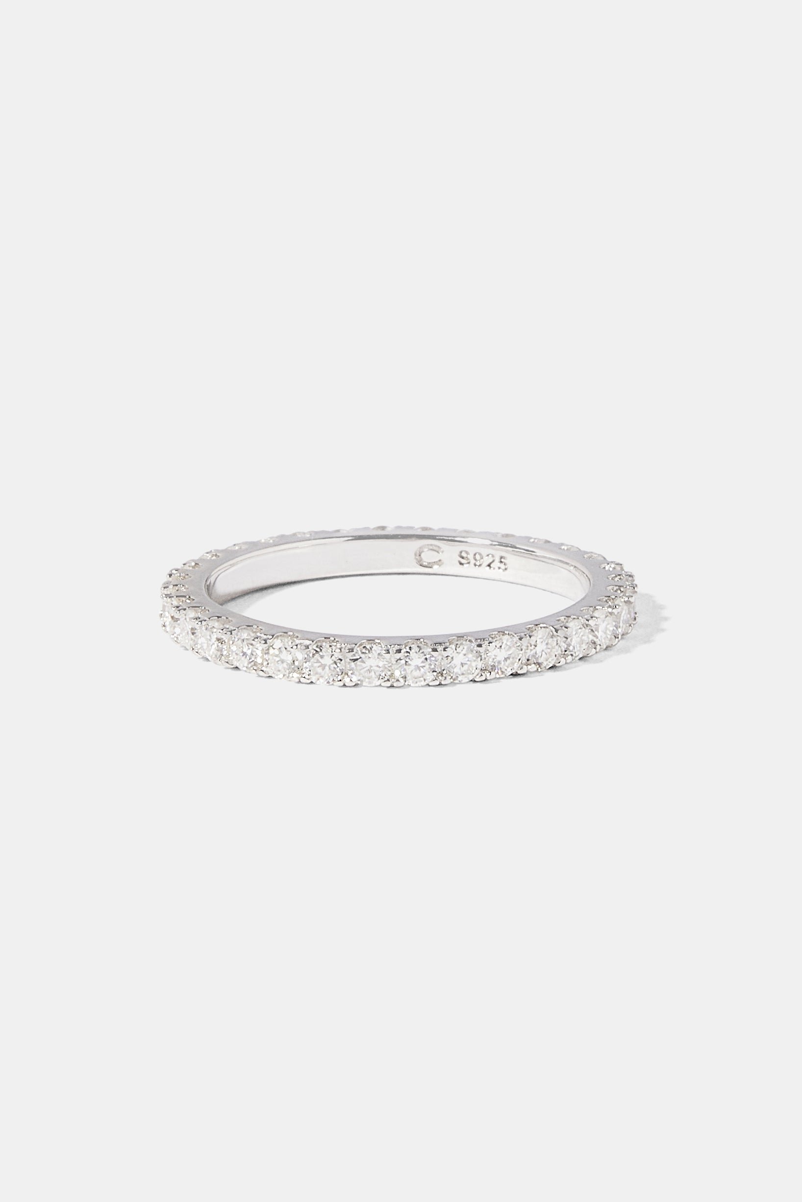 Moissanite 925 2mm Tennis Ring